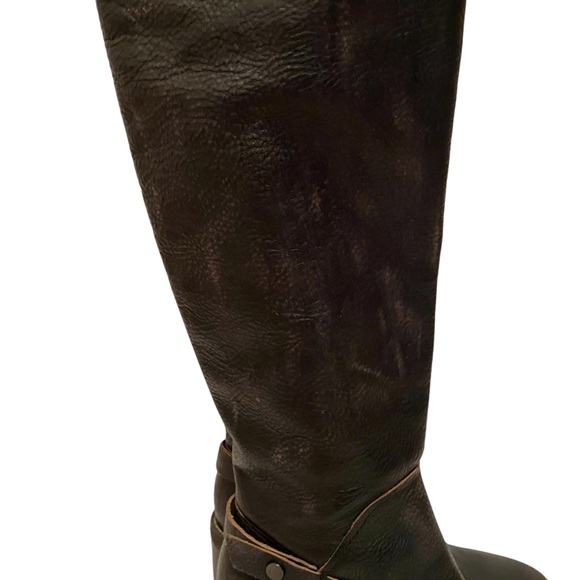 Franco Sarto Women's Kiana Black Leather Tall Zipper Knee-High Boots Shoes 7M - Picture 8 of 16
